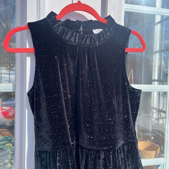 J Crew Velvet Shimmer Tiered Midi Dress NWT - Picture 6 of 10